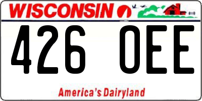 WI license plate 426OEE
