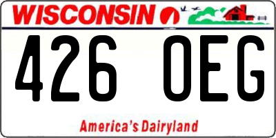 WI license plate 426OEG