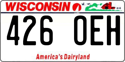 WI license plate 426OEH