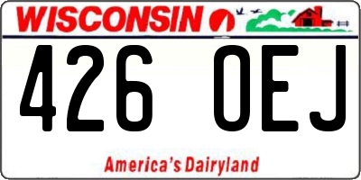 WI license plate 426OEJ