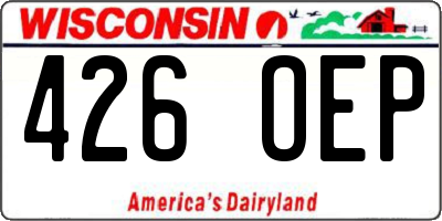 WI license plate 426OEP