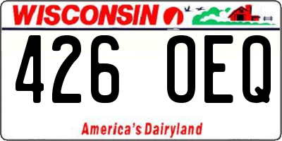 WI license plate 426OEQ