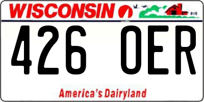 WI license plate 426OER