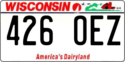 WI license plate 426OEZ