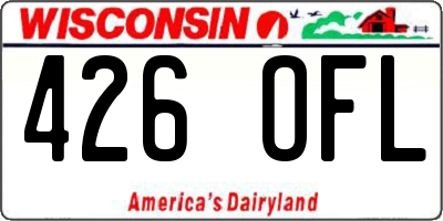 WI license plate 426OFL