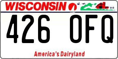 WI license plate 426OFQ