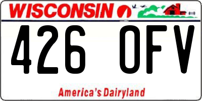 WI license plate 426OFV