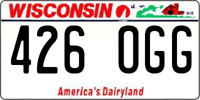 WI license plate 426OGG