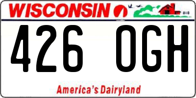 WI license plate 426OGH