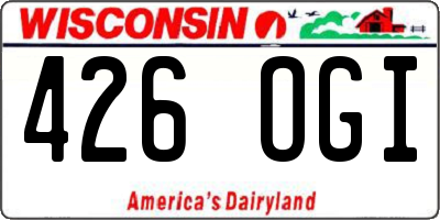 WI license plate 426OGI