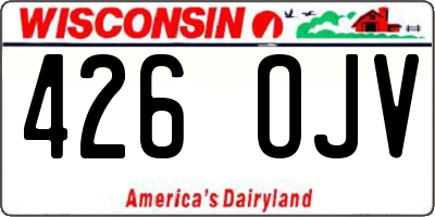 WI license plate 426OJV