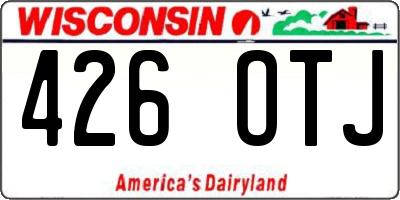 WI license plate 426OTJ