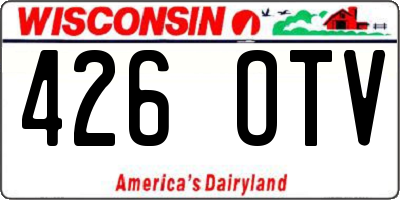WI license plate 426OTV