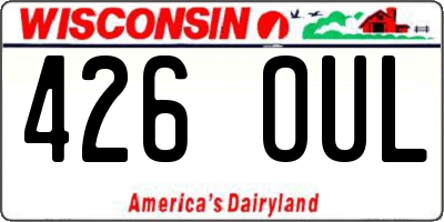 WI license plate 426OUL