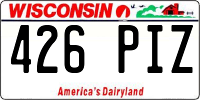 WI license plate 426PIZ
