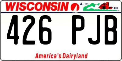 WI license plate 426PJB