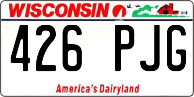 WI license plate 426PJG