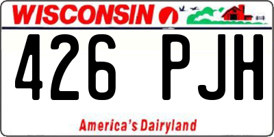 WI license plate 426PJH
