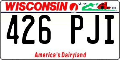WI license plate 426PJI