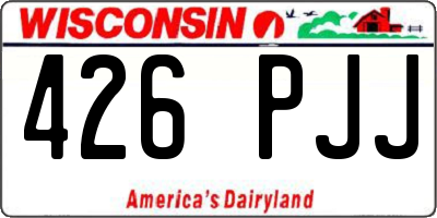 WI license plate 426PJJ