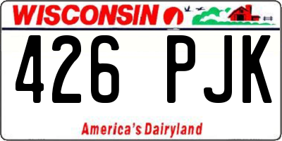 WI license plate 426PJK