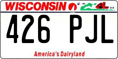 WI license plate 426PJL