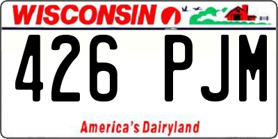 WI license plate 426PJM