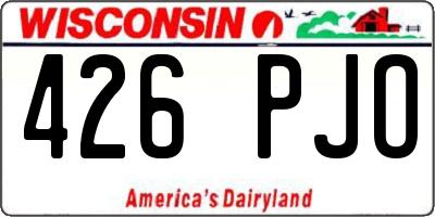 WI license plate 426PJO