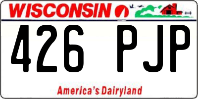 WI license plate 426PJP