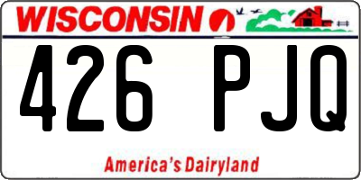 WI license plate 426PJQ
