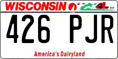WI license plate 426PJR