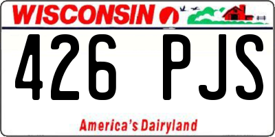 WI license plate 426PJS