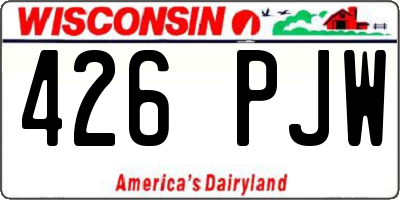 WI license plate 426PJW