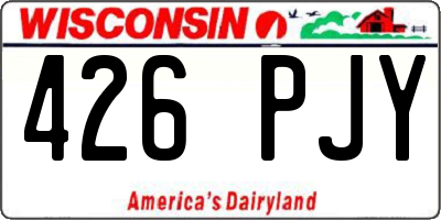 WI license plate 426PJY