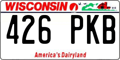 WI license plate 426PKB