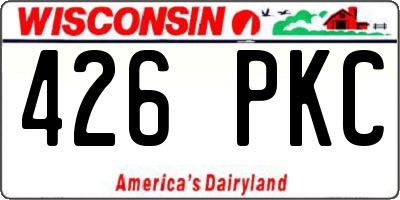 WI license plate 426PKC