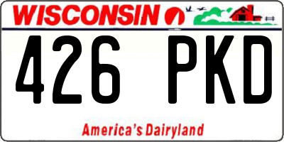WI license plate 426PKD