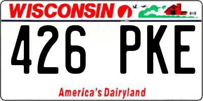 WI license plate 426PKE