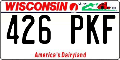 WI license plate 426PKF