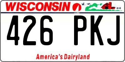 WI license plate 426PKJ