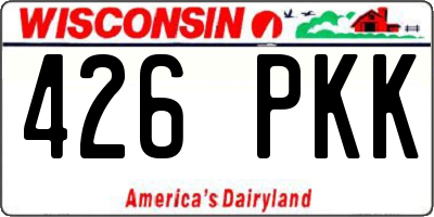WI license plate 426PKK