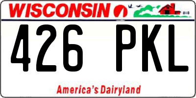 WI license plate 426PKL
