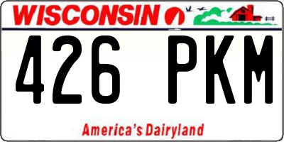 WI license plate 426PKM