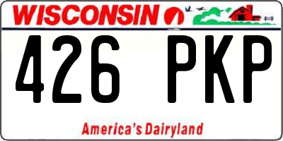 WI license plate 426PKP