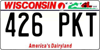 WI license plate 426PKT