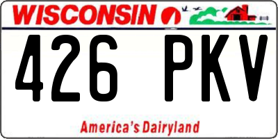 WI license plate 426PKV