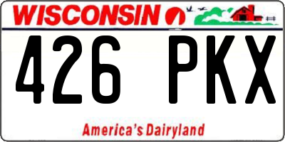 WI license plate 426PKX
