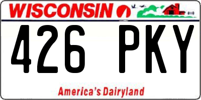 WI license plate 426PKY