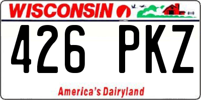 WI license plate 426PKZ