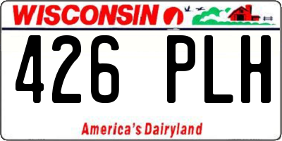 WI license plate 426PLH
